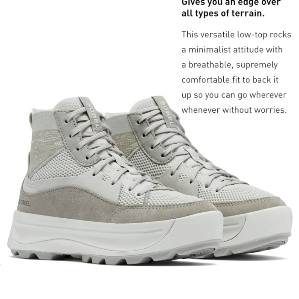Sorel ona 503 knit mid sneaker grey 9.5 NWT